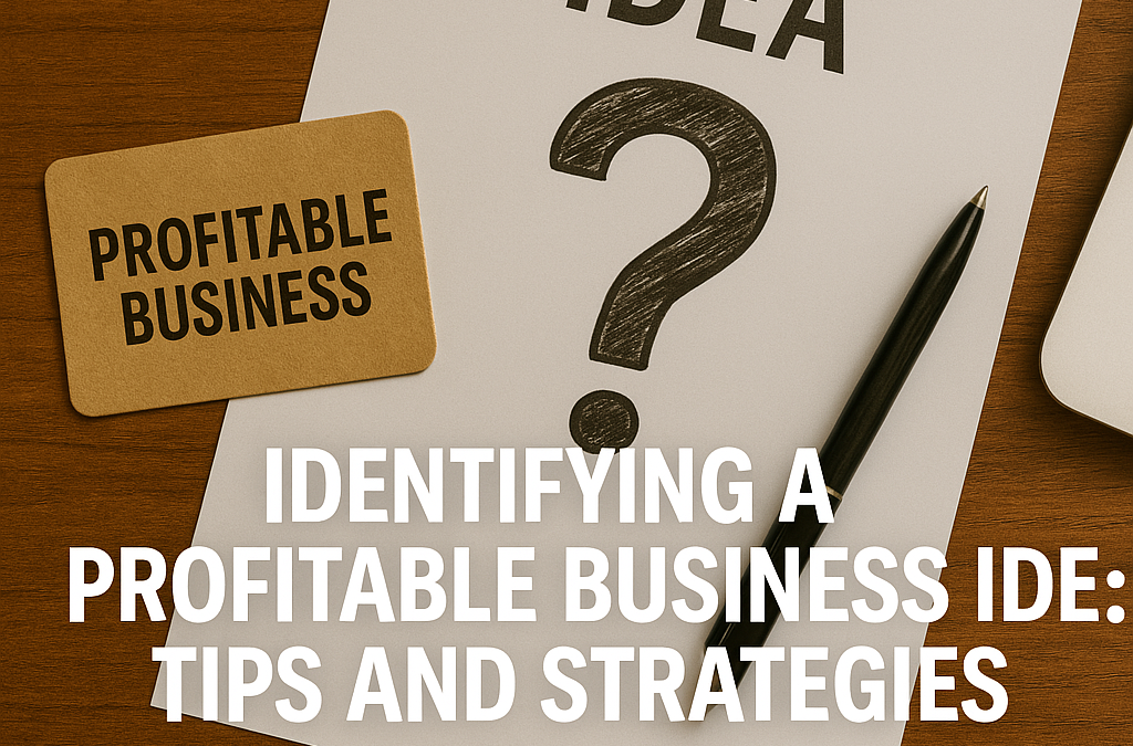 Identifying a profitable business idea: Tips and strategies