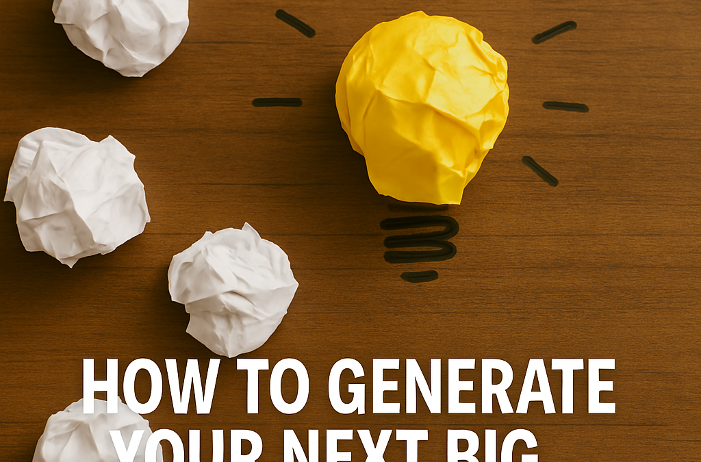 How to Generate Your Next Big Idea